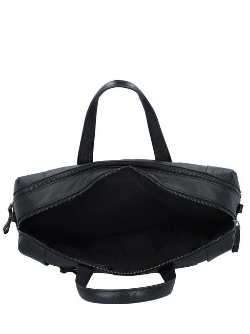 PAN  15.6" leather laptop briefcase Black - Work Briefcases