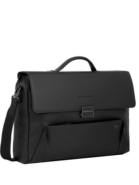PAN  15" PC briefcase, in leather Black - Work Briefcases