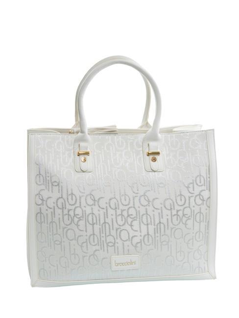 FONT Tote bag with shoulder strap white - Women’s Bags