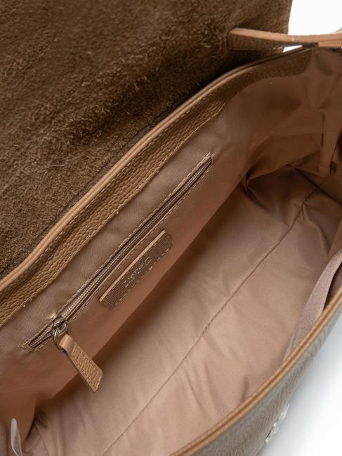 CICLAMINO Hammered leather briefcase bag camel - Women&rsquo;s Bags