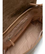 TOSCA BLU CICLAMINO Hammered leather briefcase bag camel - Women&rsquo;s Bags - 5