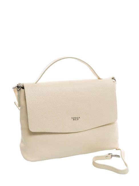 CICLAMINO Hammered leather briefcase bag NATURAL - Women’s Bags