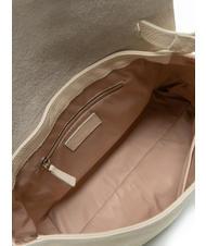 TOSCA BLU CICLAMINO Hammered leather briefcase bag NATURAL - Women’s Bags - 5