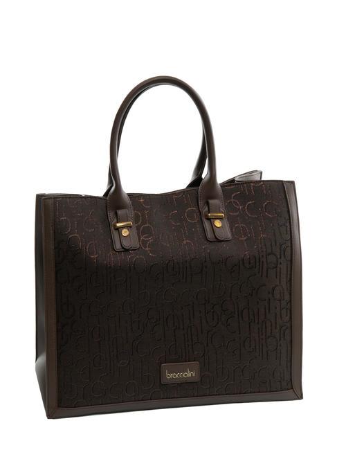 FONT Tote bag with shoulder strap brown - Women’s Bags