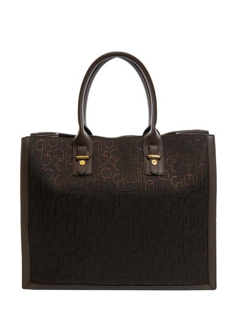 FONT Tote bag with shoulder strap brown - Women’s Bags
