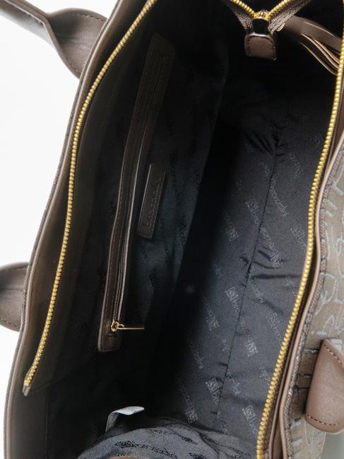 FONT Tote bag with shoulder strap brown - Women’s Bags