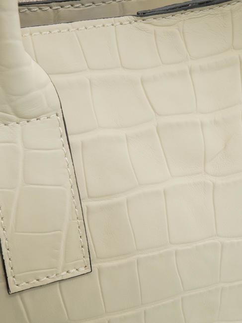 GLICINE Medium leather handbag NATURAL - Women’s Bags