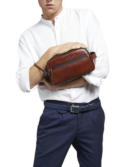 DAMIANO Leather beauty deep ocean abb. matte dark ruthenium - Beauty Case