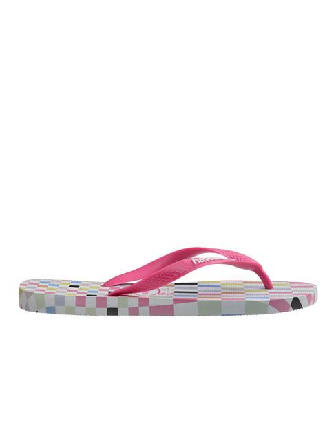 TOP CHECK Flip flops ice grey/pink - Unisex shoes