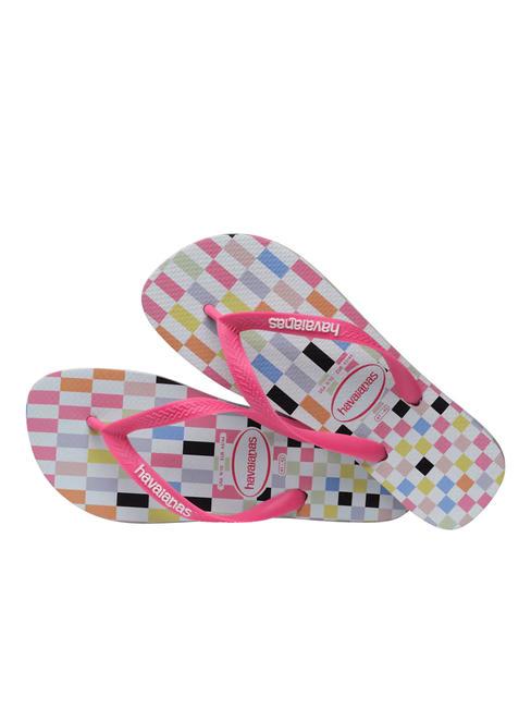 TOP CHECK Flip flops ice grey/pink - Unisex shoes