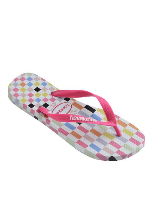 TOP CHECK Flip flops ice grey/pink - Unisex shoes