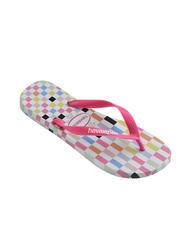 HAVAIANAS TOP CHECK Flip flops ice grey/pink - Unisex shoes - 4