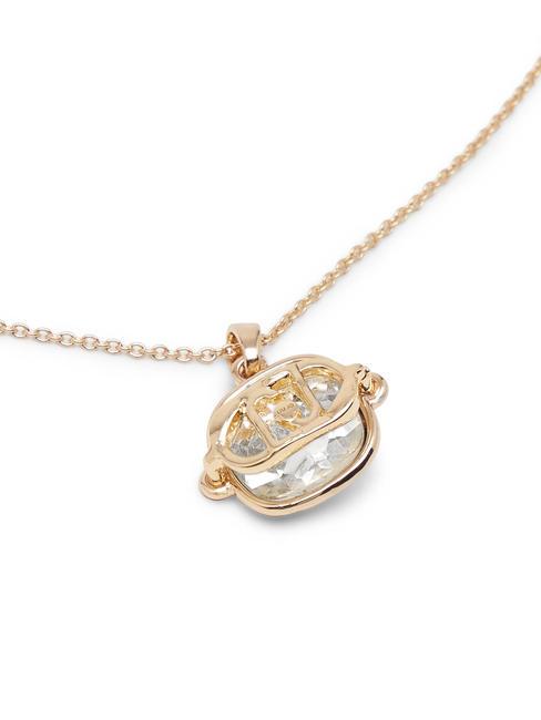 CRYSTAL Necklace with charm gold rose - Necklaces