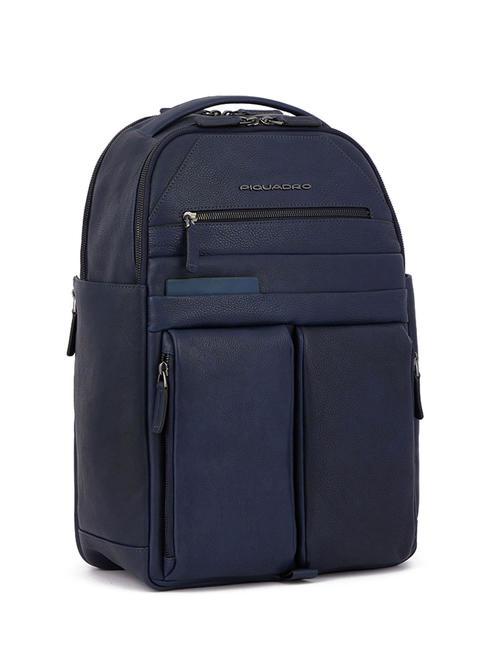 PAAVO 15.6" laptop backpack, in leather blue - Laptop backpacks