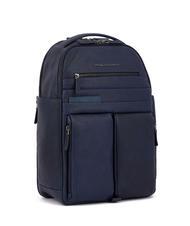 PIQUADRO PAAVO 15.6" laptop backpack, in leather blue - Laptop backpacks - 2