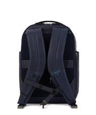PIQUADRO PAAVO 15.6" laptop backpack, in leather blue - Laptop backpacks - 3
