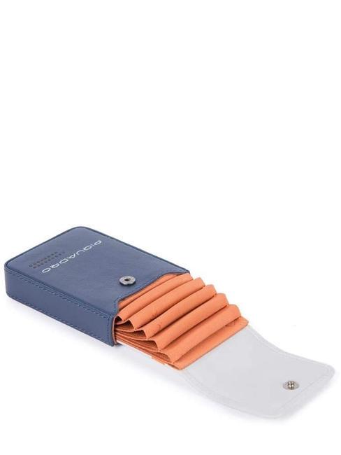 URBAN Leather card holder BLUE / GRAY - Men’s Wallets