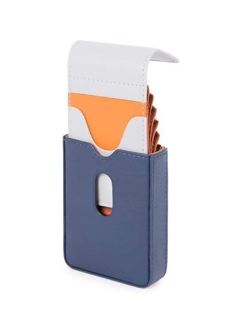 URBAN Leather card holder BLUE / GRAY - Men’s Wallets