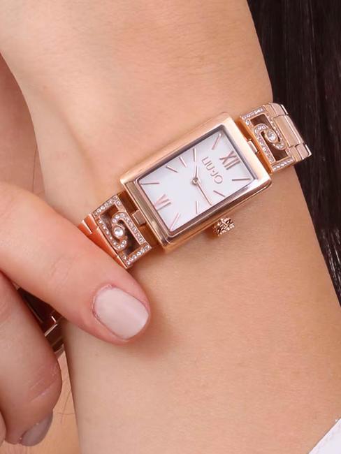 MAYFAIR Clock gold rose - Watches