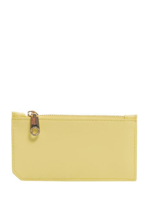 METALLIC LOGO Zipped card holder yellow - Women’s Wallets