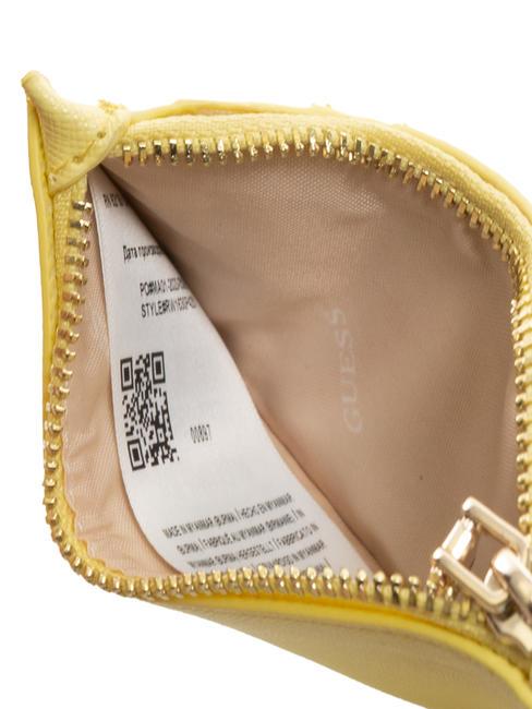 METALLIC LOGO Zipped card holder yellow - Women’s Wallets