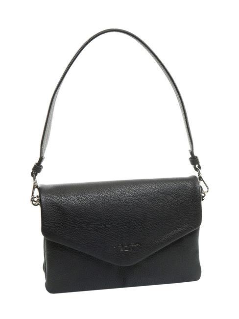 MAGNOLIA Leather shoulder bag with flap Black - Women’s Bags