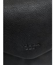 TOSCA BLU MAGNOLIA Leather shoulder bag with flap Black - Women’s Bags - 3