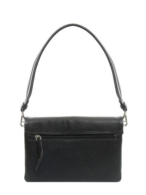 MAGNOLIA Leather shoulder bag with flap Black - Women’s Bags