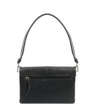 TOSCA BLU MAGNOLIA Leather shoulder bag with flap Black - Women’s Bags - 4