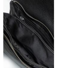 TOSCA BLU MAGNOLIA Leather shoulder bag with flap Black - Women’s Bags - 5