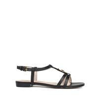 COCCINELLE CHARA SMOOTH Flat leather sandals Black - Women’s shoes - 2