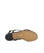 COCCINELLE CHARA SMOOTH Flat leather sandals Black - Women’s shoes - 5