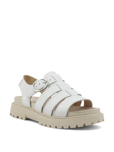 CLAIREMONT WAY Buckle sandals white full grain - Women’s shoes