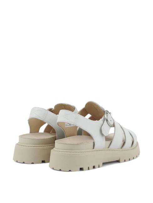 CLAIREMONT WAY Buckle sandals white full grain - Women’s shoes