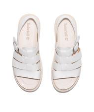 TIMBERLAND CLAIREMONT WAY Buckle sandals white full grain - Women’s shoes - 5