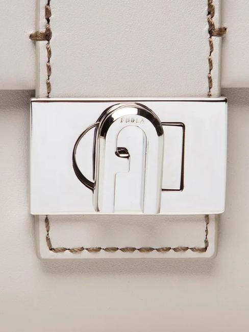 CHARLOTTE Mini leather shoulder bag pearl - Women’s Bags