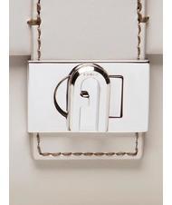 FURLA CHARLOTTE Mini leather shoulder bag pearl - Women’s Bags - 4