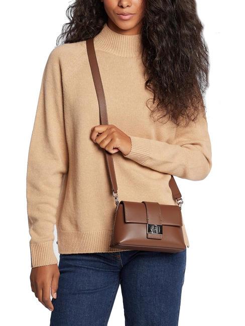 CHARLOTTE Mini leather shoulder bag cognac - Women’s Bags