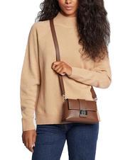 FURLA CHARLOTTE Mini leather shoulder bag cognac - Women’s Bags - 7