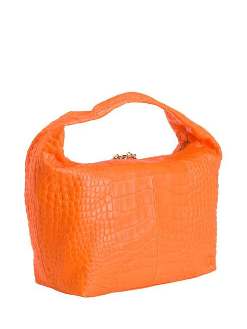 GINGER Small handbag in coconut leather fluorescent orange - Women’s Bags