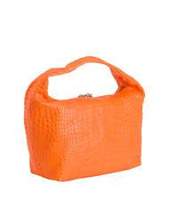 FURLA GINGER Small handbag in coconut leather fluorescent orange - Women’s Bags - 2