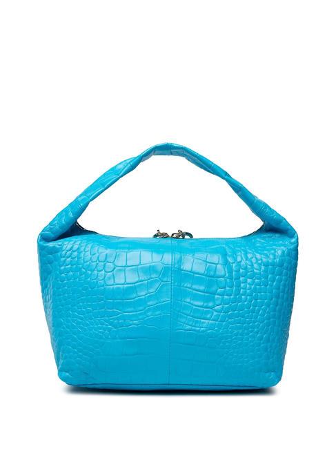 GINGER Small handbag in coconut leather cyan - Women’s Bags