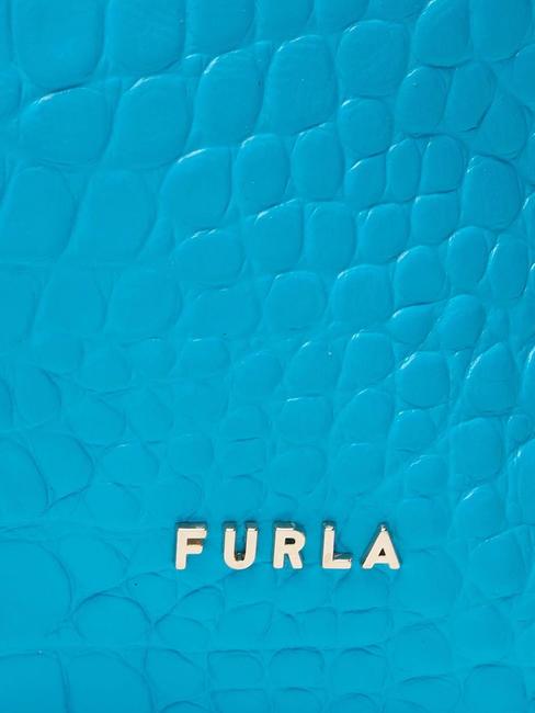 GINGER Small handbag in coconut leather cyan - Women’s Bags