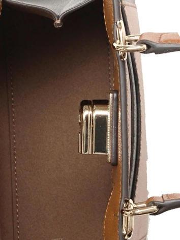 1927 Mini leather handbag greige + black + cognac h - Women&rsquo;s Bags