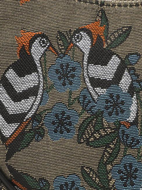 PRIMAVERA Shoulder bag in jacquard fabric greige tones - Women’s Bags