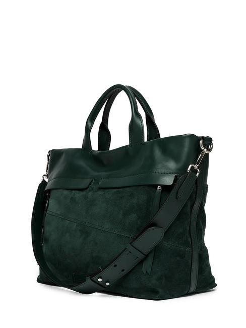 DUNA Leather handbag with shoulder strap deep green - Women&rsquo;s Bags