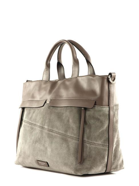 DUNA Leather handbag with shoulder strap light grey - Women&rsquo;s Bags