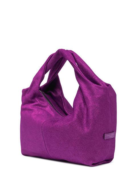 AGNESE Bag in laminated leather hot pink - Women’s Bags
