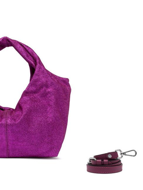 AGNESE Bag in laminated leather hot pink - Women’s Bags