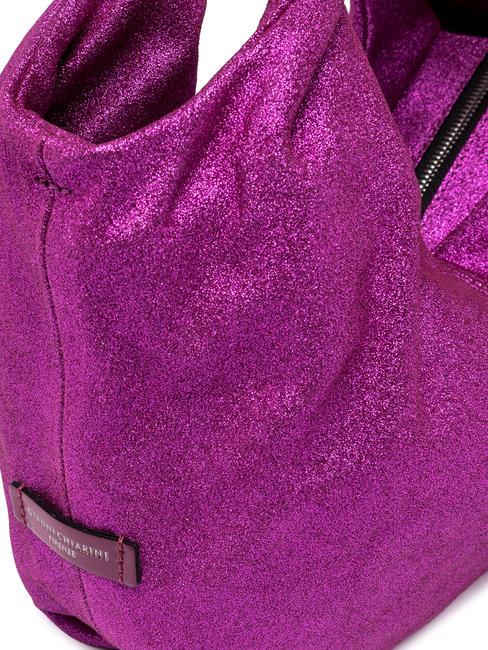 AGNESE Bag in laminated leather hot pink - Women’s Bags